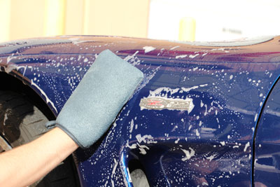 Cobra Clay Mitt can be used with a car shampoo as part of a wash or alone with a lubricant!