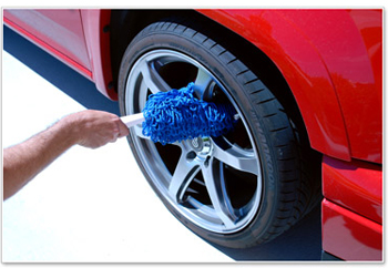 Use the Cobra Microfiber Wishbone Wheel Duster to remove brake dust between cleanings.