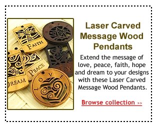 Laser Carved Wood Pendants