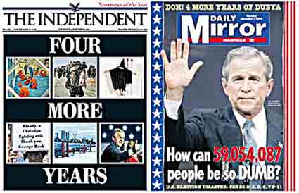 British media reaction to Bush win