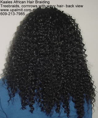 curly hair extensions before and after. black tight wavy hair.