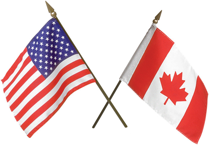 USA and Canada Flag