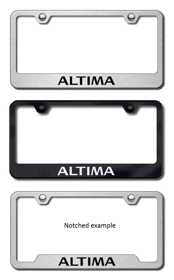Nissan altima polished steel license plate frame #1