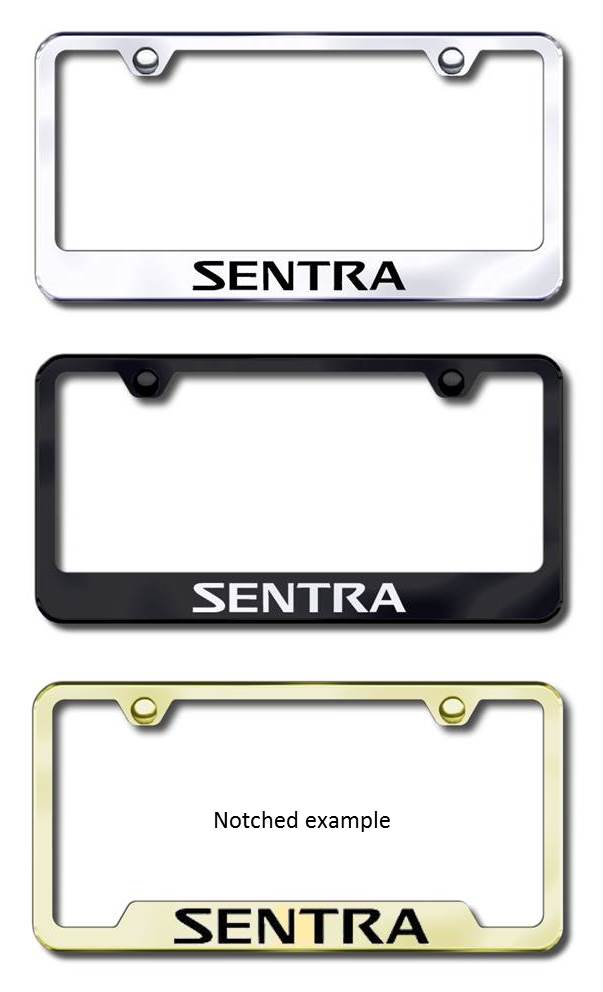 Metal Chain Style 3D License Frame For Tag Plate Gold