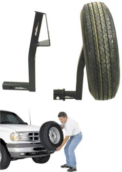Shop Vacuum Accessories on Universal Hitch Mounted Spare Tire Carrier