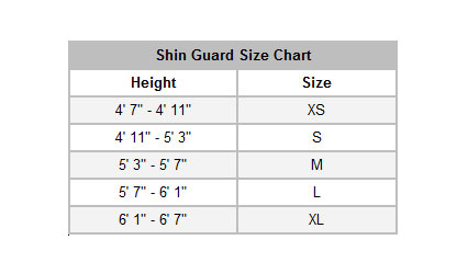 nike youth shin guard size chart