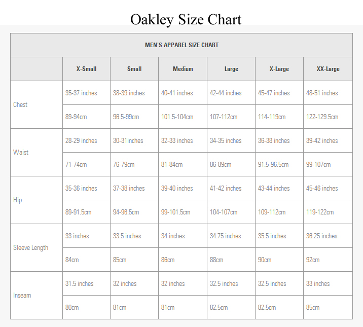 oakley frame sizes