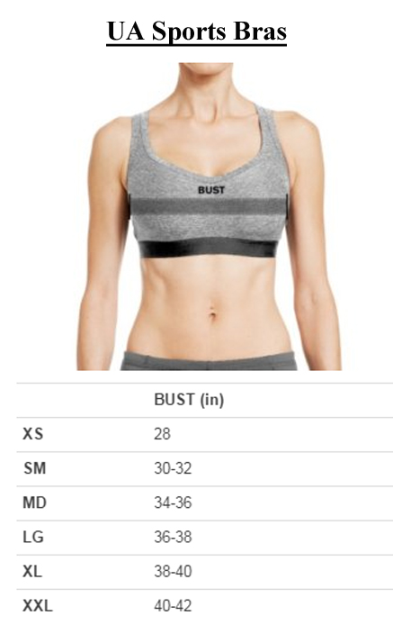 under armour bra size guide