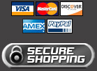 Secure Shopping with your credit card or PayPal.com payment