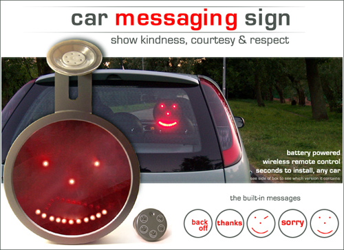 LED Emoticon Car Sign