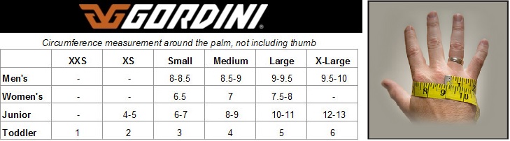 Gordini Glove Size Chart