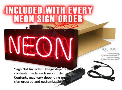 Special Packaging: You neon sign comes shipped in a specially created 