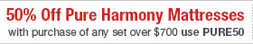 Pure Harmony 50% off Mattress Sale