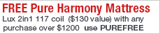 Free Pure Harmony Sleep Safe Lux Mattress Sale