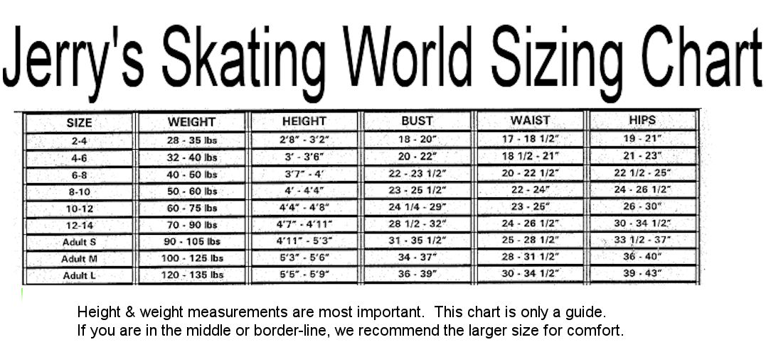 Image result for jerry's size chart