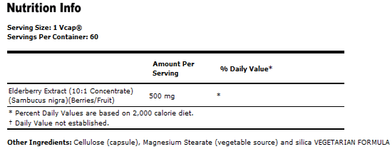 Резултат с изображение за NOW FOODS Elderberry Extract 500 mg