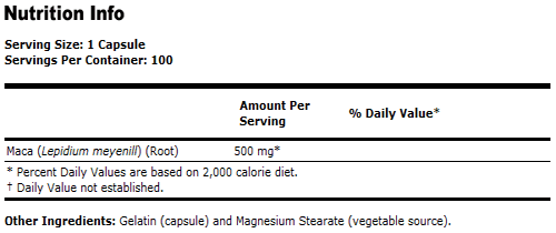 Резултат с изображение за NOW FOODS MACA 500 mg