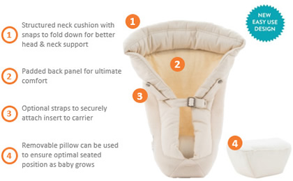 ergobaby original baby carrier infant insert