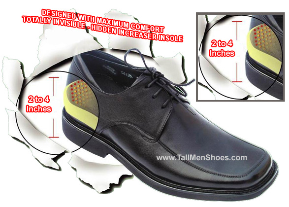 male shoes with hidden heels