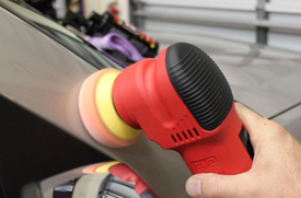 Griot's Garage 3" Mini Polisher  is great for pillars and narrow spaces.