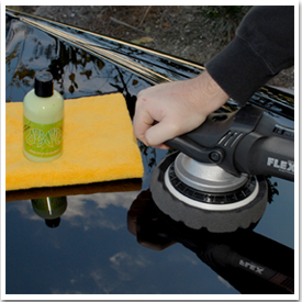 Use a soft foam finishing pad to apply Dodo Juice Lime Prime Lite Cleanser Glaze.