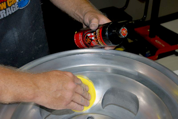 Apply Wolfgang Metallwerk Concours Metal Sealant to protect aluminum wheels.