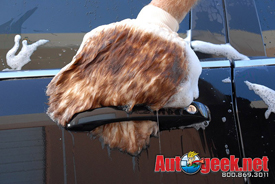 Use the Dodo Juice Wookie Mitt to safely wash your car with Wolfgang Auto Bathe.