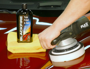 Blackfire Total Polish & Seal offers more correction when applied with a polisher.
