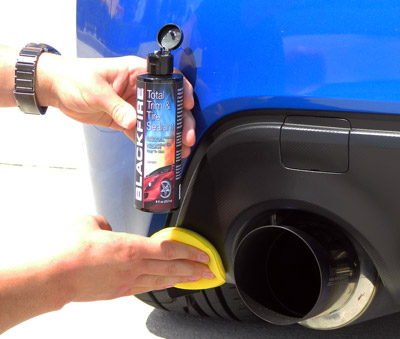 BLACKFIRE Total Trim & Tire Sealant restores, protects, and renews all color plastic exterior trim