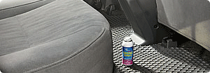This image shows how the Clean Air Genie's fog fills up the interior of your car to eliminate odors.