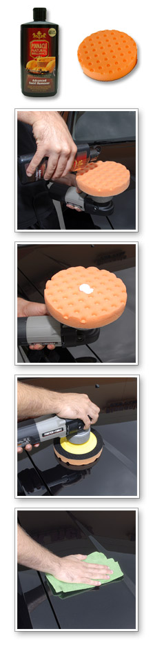 The Light Cutting Orange Pad is the best all around swirl remover pad for Pinnacle Advanced Swirl Remover.
