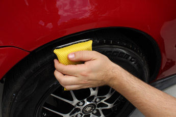 And the microfiber side for applying a tire gel