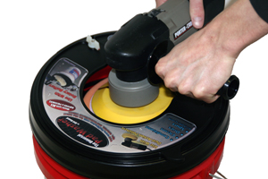 The Grit Guard Universal Pad Washer is the only pad washer that works with all types of polishers!