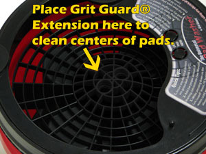 The Grid Extension provides extra agitation where the pad needs it.