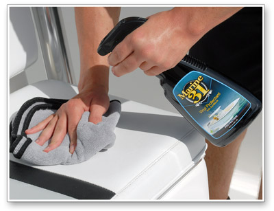 Marine 31 Vinyl Protectant with SunBlock provides the best UV protection availlable in a marine vinyl protectant