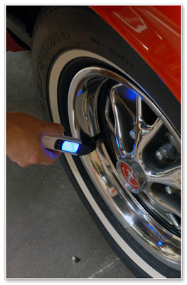 The Accutire Programmable Digital Tire Gauge stores your vehicle's recommended tire pressure for each tire!