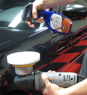 Apply Optimum GPS with a dual action polisher.