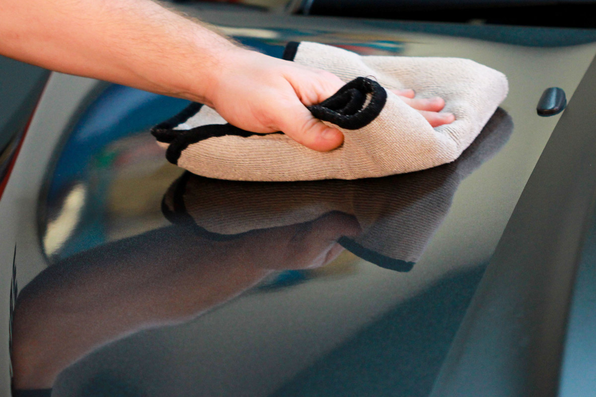 Then just use a microfiber towel to buff the surface until DP Paint Coating disappears!