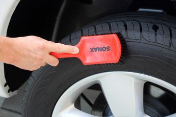 SONAX Intensive Cleaning Brush works great on tires