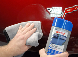 Buff off Sonax Cleaner Wax using a soft microfiber towel.