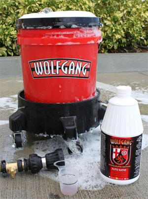 Wolfgang Auto Bathe produces a rich lather to safely wash your car.