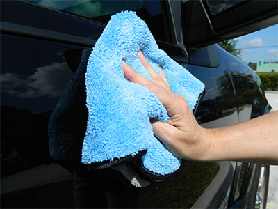 The Shine and Buff Waterless Wash Towel is soft enough for delicate paint finishes
