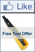 Follow us on Facebook - Get a free punch down tool.