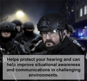 3M Peltor TEP-200 Tactical Earplugs feature Level-Dependent Hearing Protection