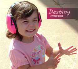 Destiny loves her ear muffs for babies & children!