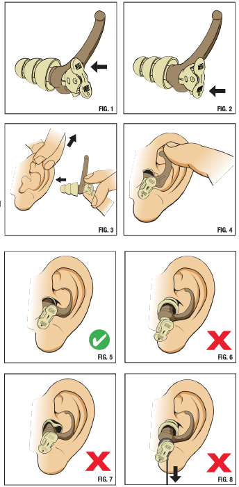 Tactical Ear Plugs for Hearing Protection Military Combat Arms*Shooting Ear'PlLU 
