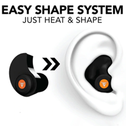 Decibullz Percussive Filter Shooting Ear Plugs - Heat and Shape