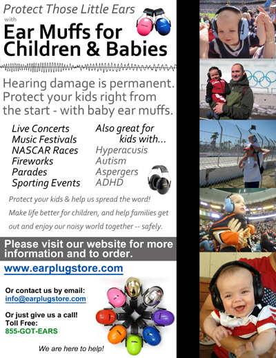 Flyer: Ear Muffs for Children & Babies