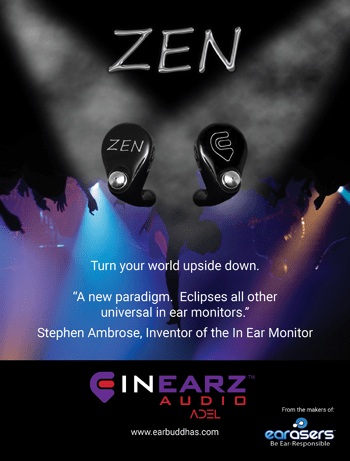 InEarz Zen 4 Musician's Monitor Earphones - Universal Fit