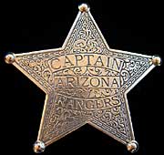 Arizona Rangers Captain Badge - Replica